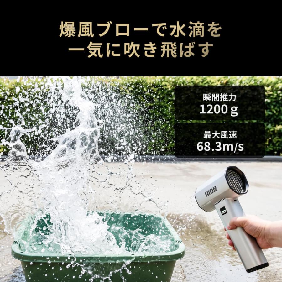HID屋 ブロワー MAX 収納ケース付 ハンディブロワー 強力 洗車 充電式