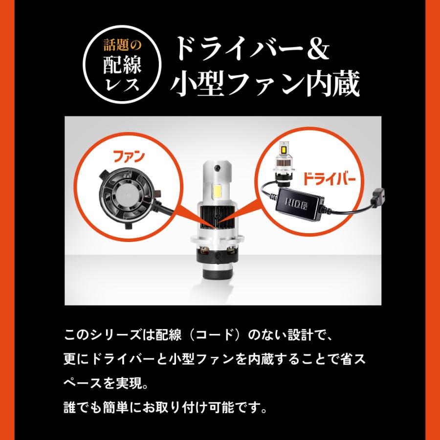 HID屋 LED ヘッドライト コードレス 配線なし D4S D2S D4R D2R DS