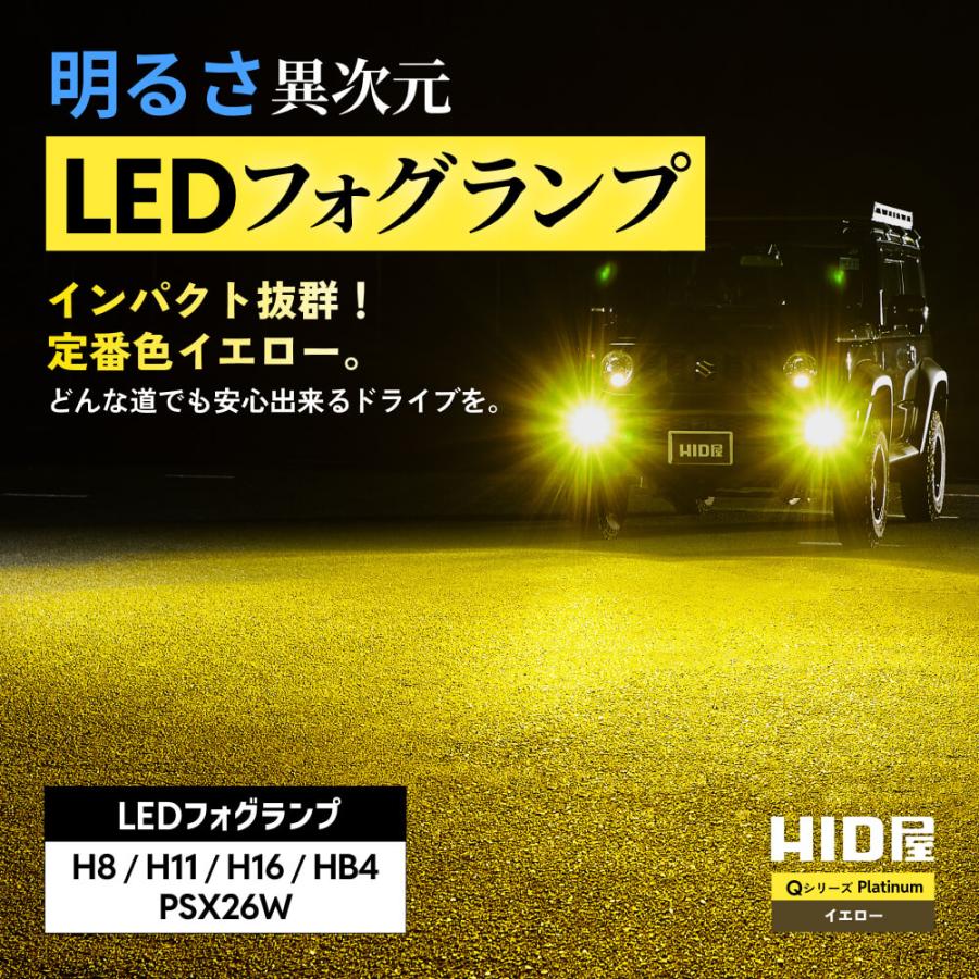 HID屋 LED バルブ H11 フォグランプ 13100lm Qシリーズ プラチナ HID屋 LED バルブ H11 フォグランプ 13100lm Qシリーズ プラチナ