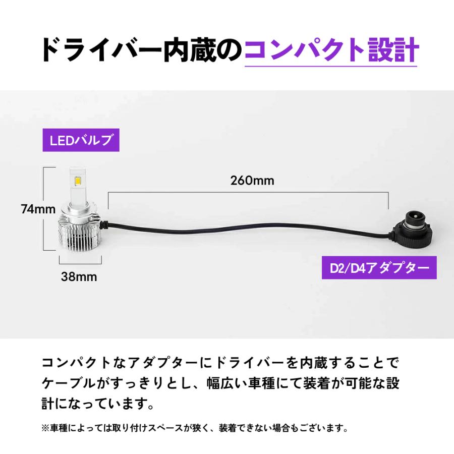 HID屋 LED ヘッドライト D4S D4R D2S D2R 20200cd(カンデラ) 6500k