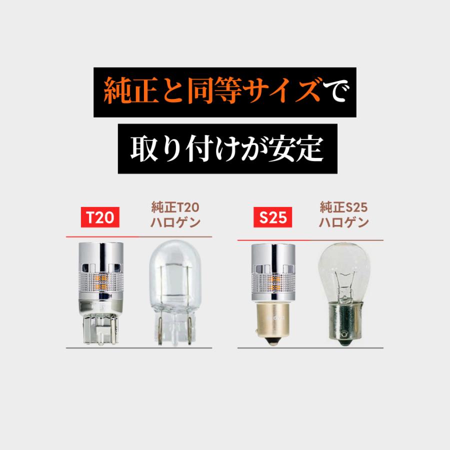 HID屋 T20 LED ウインカー 1000lm ピンチ部違い S25 150° 180