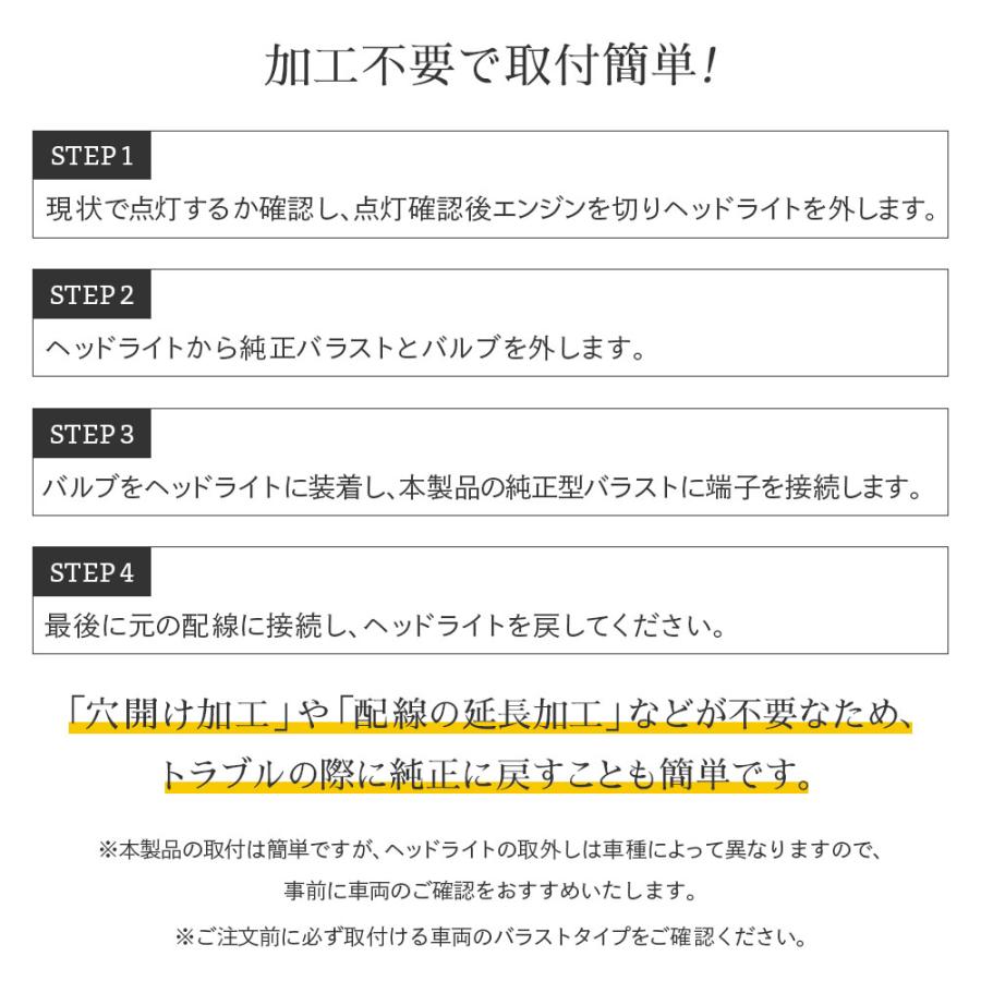HID屋 55w 純正型バラスト TYPE-A 1セット2個入 加工なし 簡単取付
