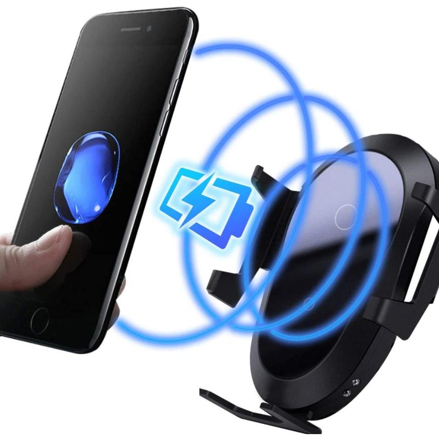 スマホホルダー 車 ワイヤレス充電 自動開閉 車載 充電 10w Hid屋 Sh01 Hid屋 通販 Yahoo ショッピング