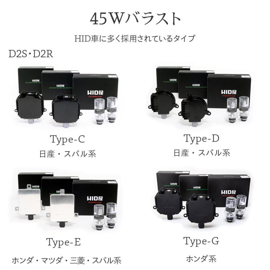 HID屋 45w・55w 純正型HIDパワーアップキット 純正交換バラスト D2R/D2S D4R/D4S 6000k/8000k/12000k 加工なしHIDキット｜tradingtrade｜15