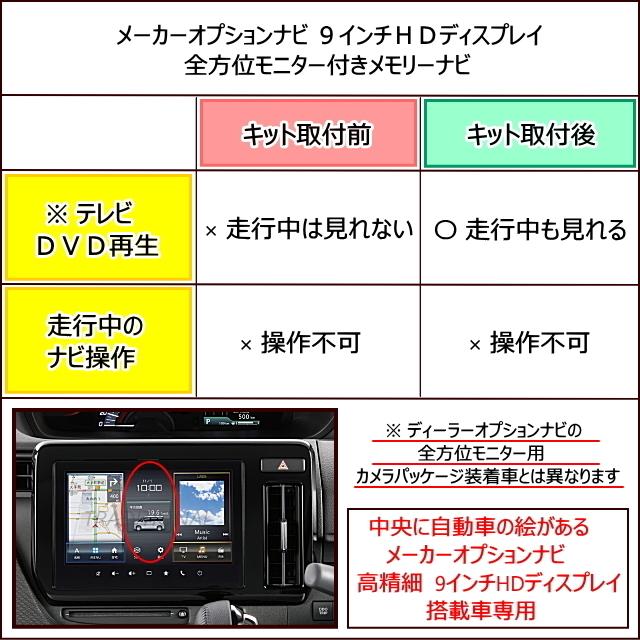 ソリオ テレビキット R 2.12〜 MA37S 全方位モニター付き 9インチHDディスプレイ 純正 メーカーオプションナビ 走行中 ＴＶキット キャンセラー｜traditional｜03