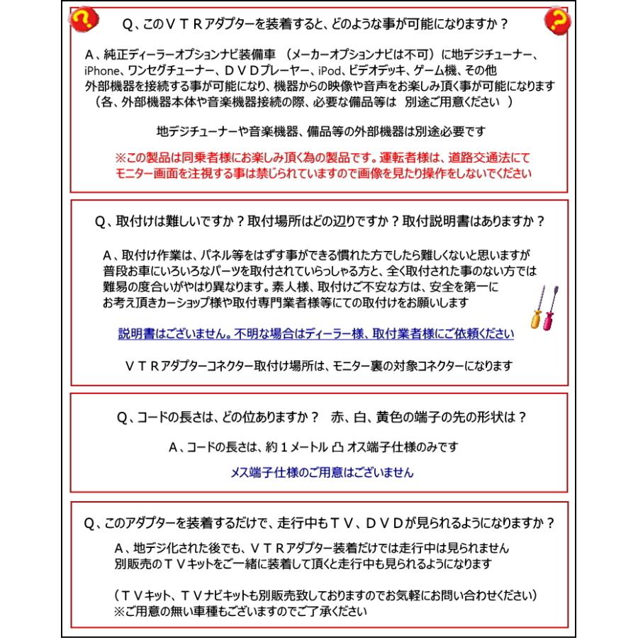 Mj119d A ニッサン ｖｔｒアダプター 外部入力 19 日産 純正 ディーラーオプションナビ Iphone 地デジ 外部機器 接続 Vtr N 03 19 01 トラディショナル 通販 Yahoo ショッピング