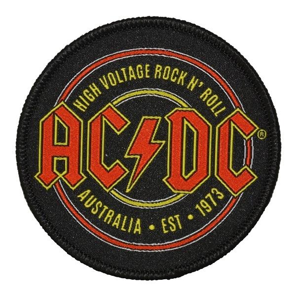 国内正規品 魅力的な価格 AC DC エーシーディーシー High Voltage Rock #039;N#039; Roll Patch ワッペン affixcenter.com affixcenter.com
