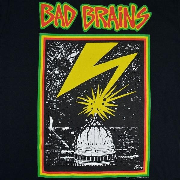 T-shirt Bad Brains Officiel - Logo Capitol Strike - Homme Noir En Coton - Taille L