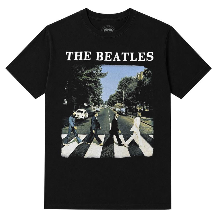 THE BEATLES ビートルズ Abbey Road & Logo Tシャツ BLACK : GEEKHEAD