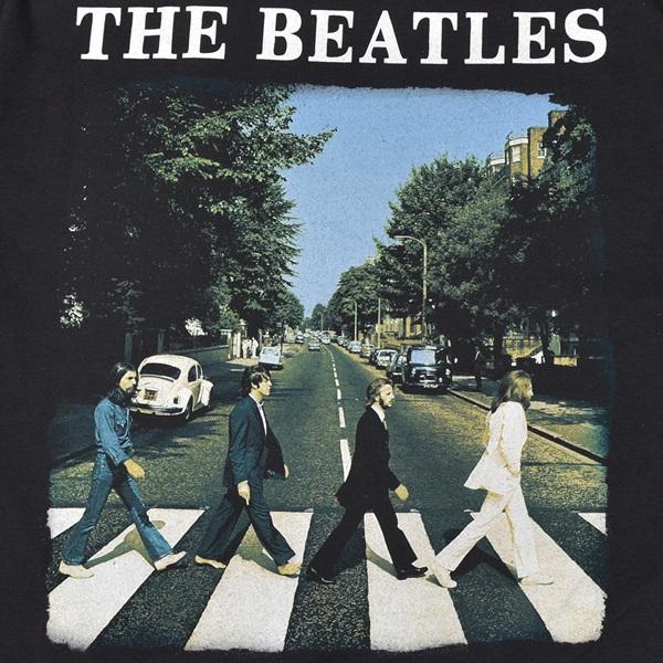 THE BEATLES ビートルズ Abbey Road & Logo Tシャツ BLACK : GEEKHEAD