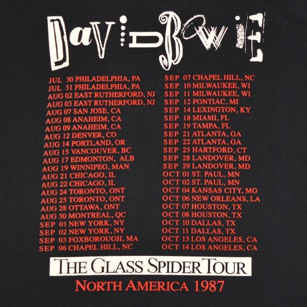 DAVID BOWIE デヴィッドボウイ Glass Spider Tour Tシャツ : GEEKHEAD