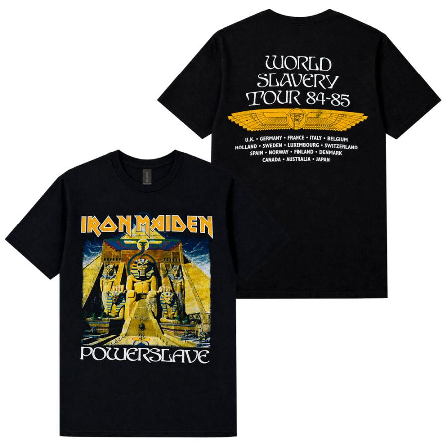 ROCK OFF IRON MAIDEN Tシャツ Powerslave World Slavery Tour