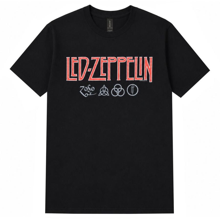 訳アリ未使用 LED ZEPPELIN レッド ツェッペリン Tシャツ L LED ZEPPELIN レッドツェッペリン Logo & Symbols Tシャツ : GEEKHEAD