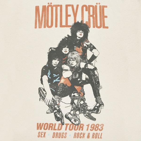 MOTLEY CRUE モトリークルー Vintage World Tour 1983 Tシャツ NATURAL