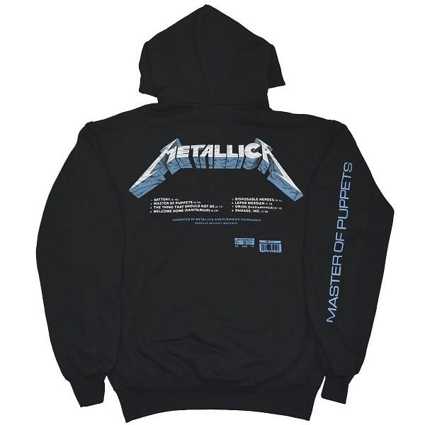 METALLICA Master Of Puppets Tracks プルオーバー パーカー