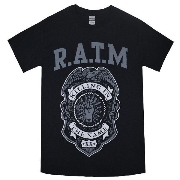 RAGE AGAINST THE MACHINE レイジアゲインストザマシーン Grey Police Badge Tシャツ｜tradmode