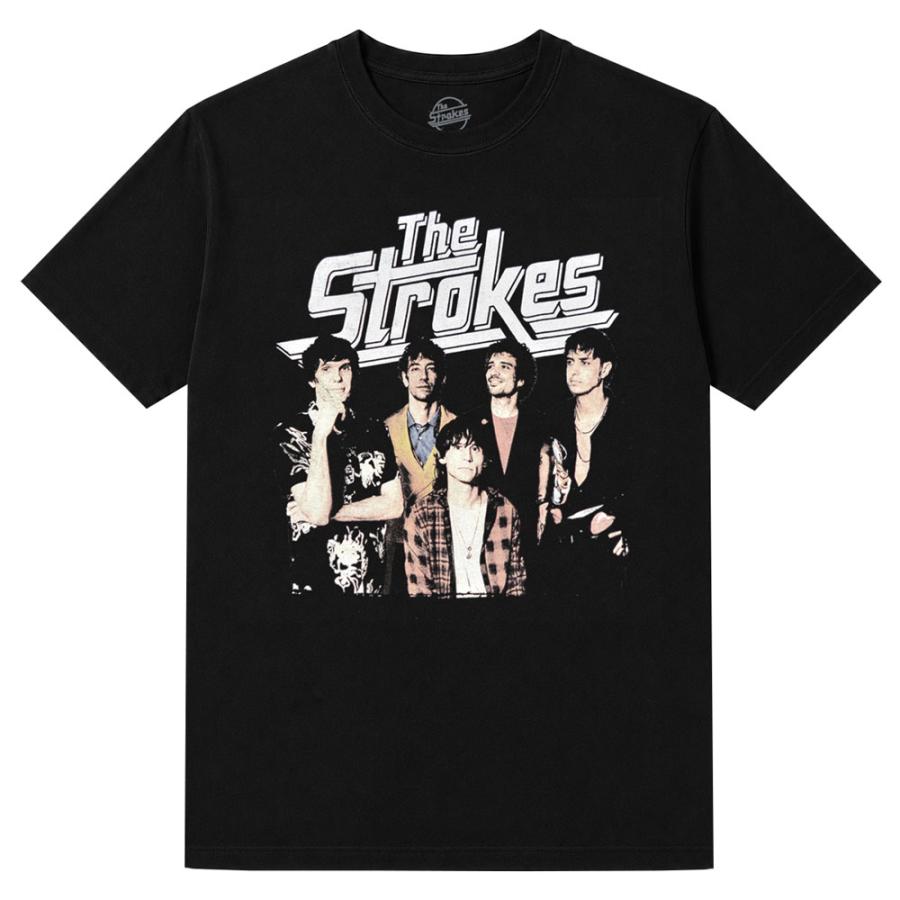 THE STROKES レア バンド Tシャツ ブラック L ストロークス ROCK OFF THE STROKES ストロークス Tシャツ Band Photo オフィシャル