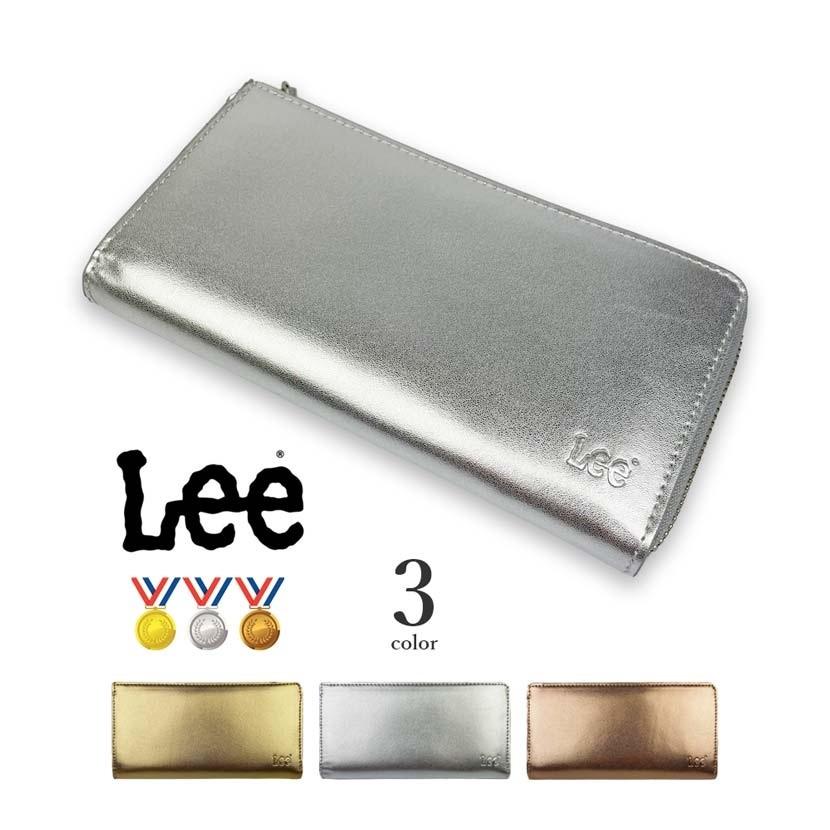 オンラインストア人気商品 送料無料 財布 レディース メンズ Lee 長財布 本革 ゴールド 全3色リー メダルカラーデザイン L字ファスナー オフライン販売 安い Www Superavila Com