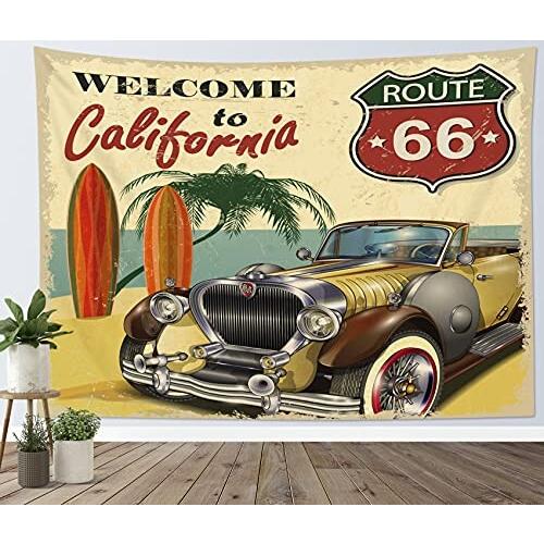 Lb タペストリー おしゃれ 壁掛け 風景 アメリカ レトロ サイズ 0ｘ150cm サーフボード フラッグ 南国風 ル Segurosaurora Com