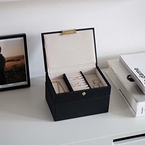 安心の定価販売 Stackers London Mini ジュエリーボックス 2 Set ブラック スタッカーズ Black Mini Jewelry Box 2 Set 最新コレックション Www Tiniciti Com
