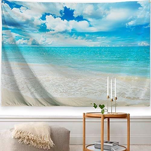 Baccessor タペストリー 海と青空 自然風景 オシャレ 多機能壁掛け 壁画 南国風情 リビングルーム