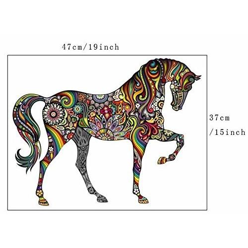 Star Moon Moo ウォールステッカー 馬 華々しいウマ インド風 オシャレ かわいい 部屋 壁飾り 壁 壁紙 彩色 アート クロスタウンストア 通販 Yahoo ショッピング