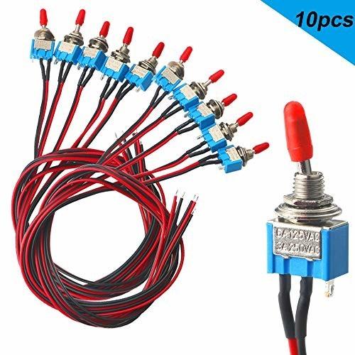Fularr R 10個 プロフェッショナル車ミニトグルスイッチ リード線配線済み On Off 2ポジション3ピンspstオートロ クロスタウンストア 通販 Yahoo ショッピング