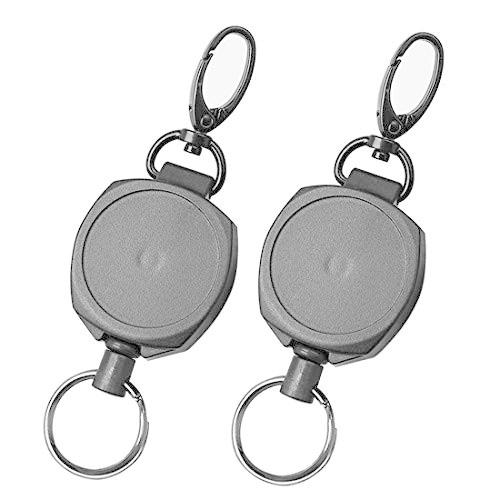 キーリール 強力リールキーホルダー ワイヤー リール アウトドア 伸縮55cmスチールワイヤー 紛失防止 ブラッ クロスタウンストア 通販 Yahoo ショッピング