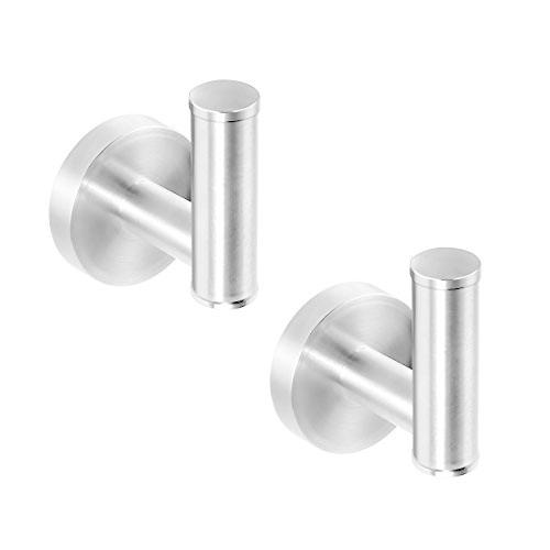 壁掛け収納フックおしゃれ 304ステンレススチールタオルフック ネジ取り付けタオルハンガー 浴室バスルーム