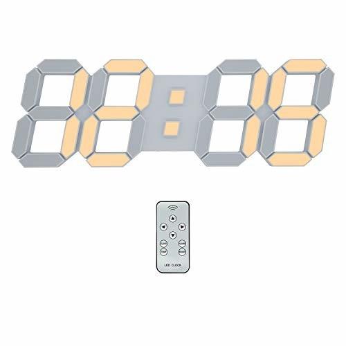 Kosumosu Acd 215 3d Led時計 15インチ 壁掛け時計音なし 目覚まし時計リモコン付きナイトランプ年 月 日温度表示暖 16037145086 クロスタウンストア 通販 Yahoo ショッピング