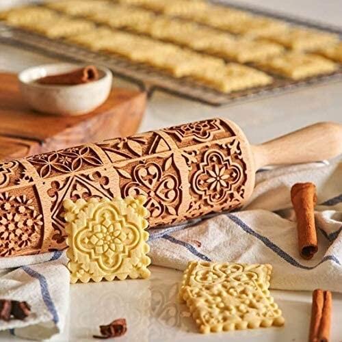 クッキーローラー クッキー型 棒 模様 ローリングピン かわいい ビスケット型 手作り 焼菓子 ハンドメイド クロスタウンストア 通販 Yahoo ショッピング