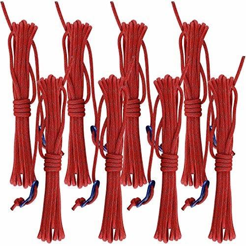 Sutekus ガイロープ テント タープロープ パラコード ガイライン 反射材入り ８本 セット 直径