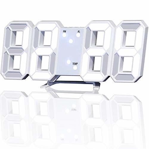 Folivora デジタル時計 Ledデジタル時計 目覚まし時計 時計 壁掛け 3d大数字 置き時計 輝度調整 アラーム 温度表 クロスタウンストア 通販 Yahoo ショッピング