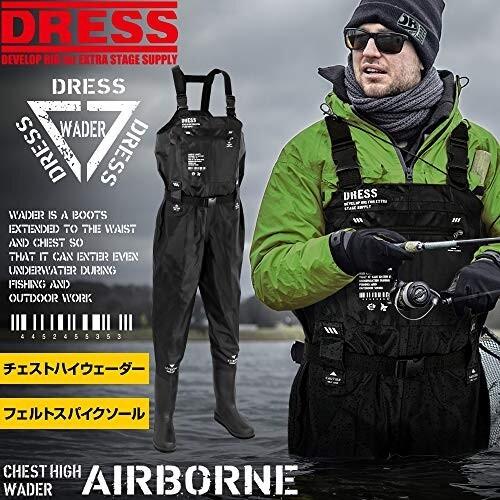 最新エルメス Dress ブラック Xl175 27 5 ラジアルソールairborne チェストハイウェーダー ウェーダー チェストハイタイプ Www Inputlog Net