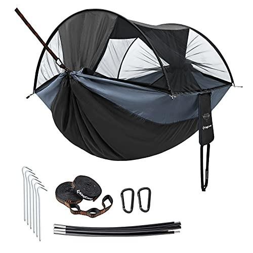正規激安 Kingcamp ハンモック 二人用ハンモック 蚊帳付き サンシェード 耐荷重250kg 超広い 超軽量 引き裂き防止 室内 超目玉 Www Readbox Es