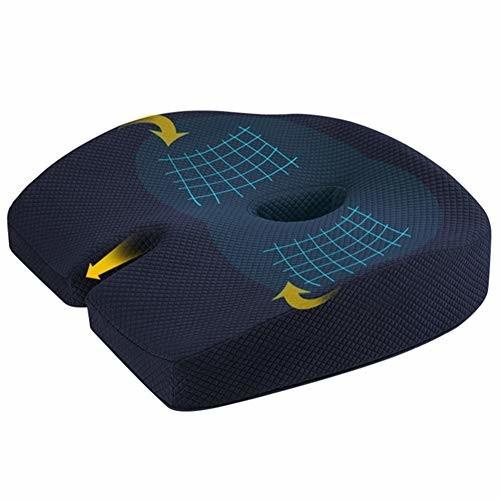 クッション 低反発 座布団 オフィス 椅子 車用 自宅用 シートクッション メモリーフォーム ジェル内蔵