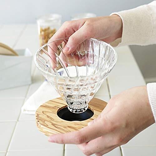 HARIO (ハリオ) V60 耐熱ガラス 透過 コーヒードリッパー オリーブウッド 02 コーヒードリップ 1~4杯用 VDG-02-OV|trafstore|03