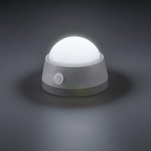 オーム(OHM) オーム電機 LEDセンサーライト 明暗+人感センサー 白色LED 電池式 プッシュライ｜trafstore｜03