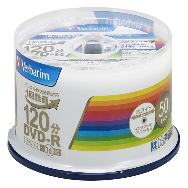 バーベイタムジャパン Verbatim Japan 1回録画用 Dvd R Cprm 超人気新品 50枚 1分 Vhr12jp50v 1 16倍速 片面1層 ホワイトプリンタブル