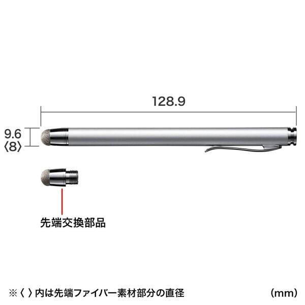 サンワサプライ 導電性ファイバー素材タッチペン(先端交換部品付属・シルバー) PDA-PEN43SV｜trafstore｜05