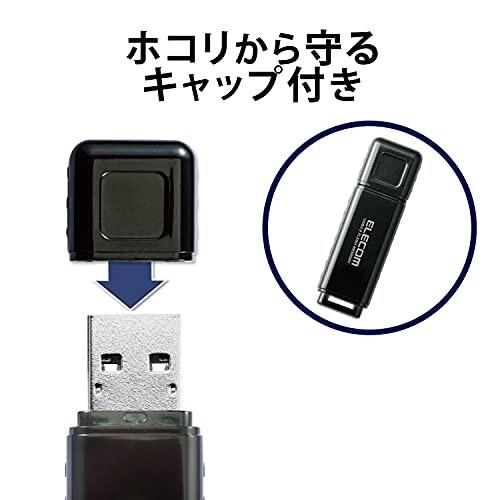 エレコム USBメモリ 64GB USB3.2(Gen1)/USB3.1(Gen1)/USB3.0/USB2.0 キャップ式 ブラック MF-HSU3064GBK/E｜trafstore｜02