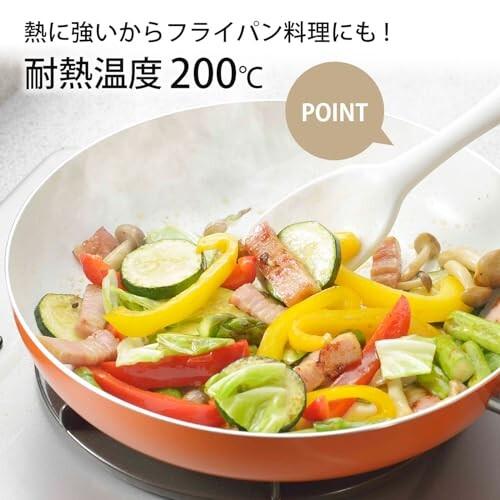 下村企販 シリコン 調理スプーン 25cm  食洗機対応 耐熱 これ1本でまぜる・よせる・すくうができ｜trafstore｜03