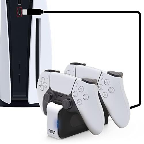 PS5対応DualSenseTMワイヤレスコントローラー専用 充電スタンドダブル for PlayStation(R)5SONYライセンス｜trafstore｜04