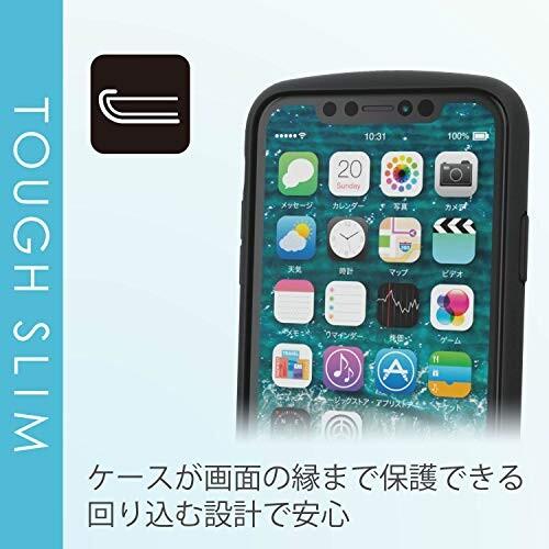 エレコム iPhone 11 ケース 耐衝撃×フレーム スマホリング付 TOUGH SLIM LITE (背面クリアタイプ) ブラ｜trafstore｜05