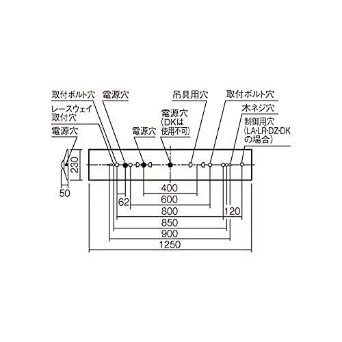 パナソニック(Panasonic)　一体型LEDベースライト　直付型　40形・5200　l　Dスタイル　W230　富士型　一般タイプ