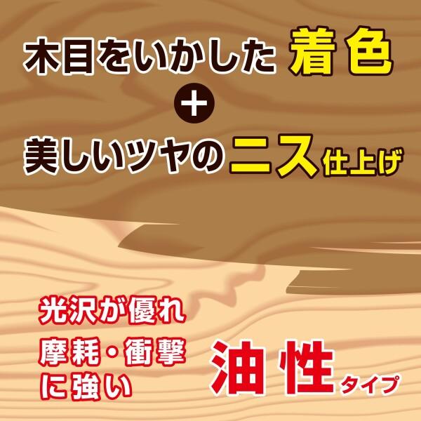 カンペハピオ ペンキ 塗料 油性 つやあり ニス 着色 高耐久 油性ウレタン着色ニス 新メープル 0.7｜trafstore｜03