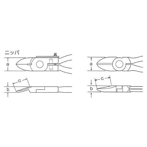 室本鉄工(Muromoto Tekko) メリー 99W-200 ＶA線用ニッパ｜trafstore｜02