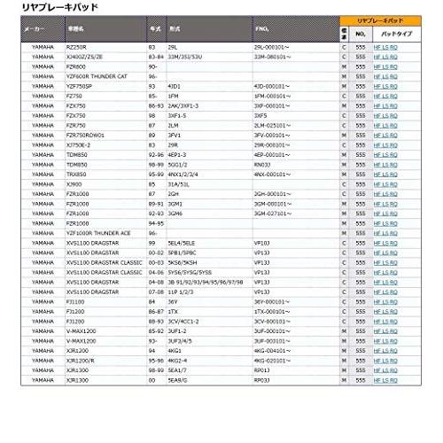 キタコ(KITACO) SBS ブレーキパッド 555LS シンターメタル RZ250R XJ400Z/ZS/ZE XVS1100ドラッグスター FJ1100 FJ｜trafstore｜04