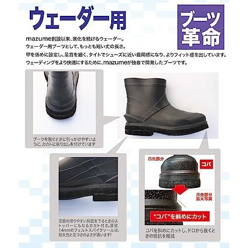 マズメ(Mazume) ブーツフットゲームウェーダーIII(フェルトスパイクモデル) MZBF-552-03 ブラッ マズメ Mazume ブーツフットゲームウェーダーIII フェルトスパイクモデル MZBF ブラック