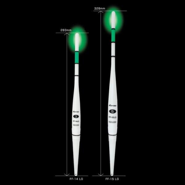冨士灯器(Fuji-Toki) 電気ウキ FF-14LG 超高輝度緑色LED 適合オモリ:3号 日本製｜trafstore｜02